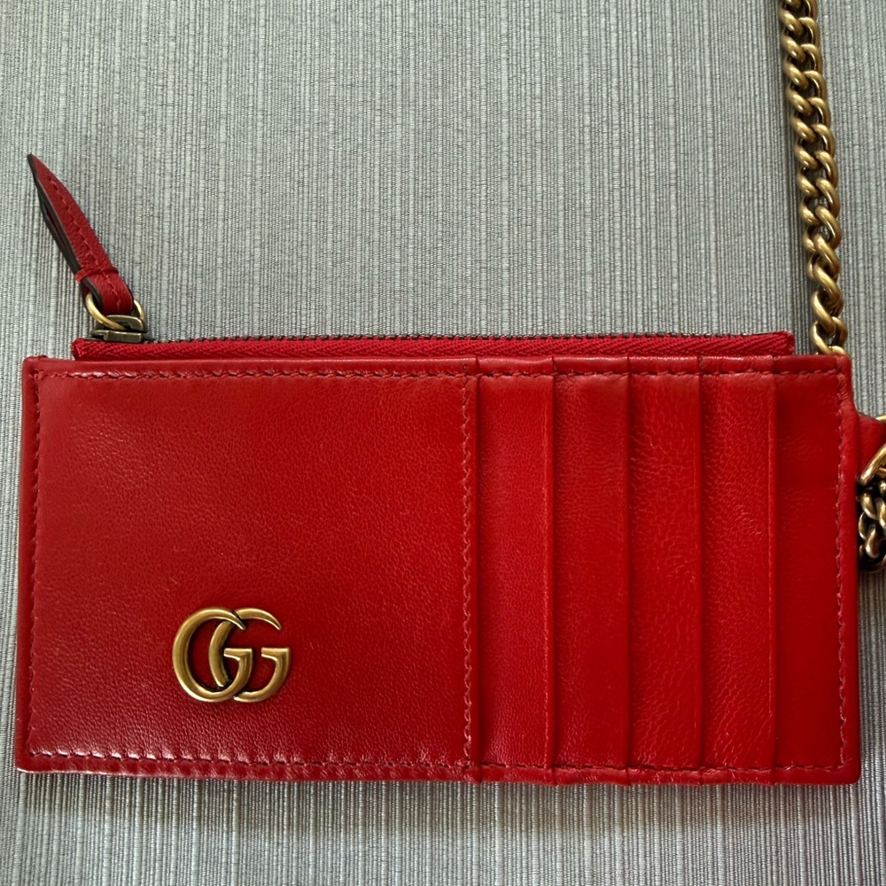 NWT Gucci Limited Edition Red Quilted Crossbody Bag w/ Slim Wallet - Picture 7 of 10
